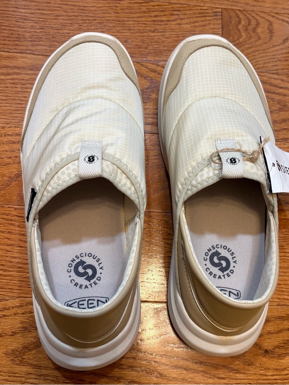 KEEN Whyser Slip On Shoes Women's 10 NWT Birch Beige Mule Clog Sneaker 1031152